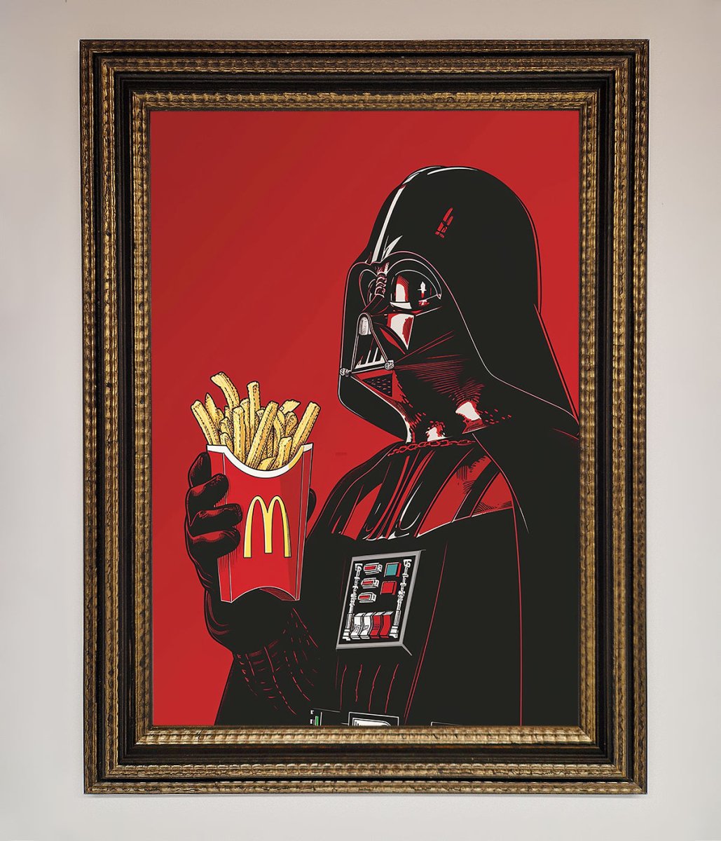 Vader French Fries Framed Poster