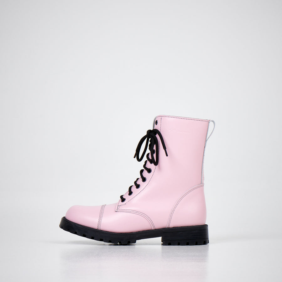 Durable 511 Pink Leather Boots – Stylish & Comfortable by Samelin at www.brixbailey.com