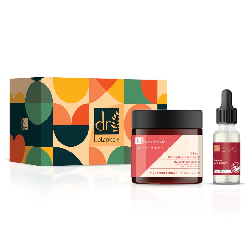 Vegan Collagen Eye Serum and Berry Overnight Moisturiser