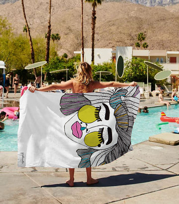 Artistic Hand-Drawn Towel – Luxurious & Absorbent Design by Garbanota at www.brixbailey.com