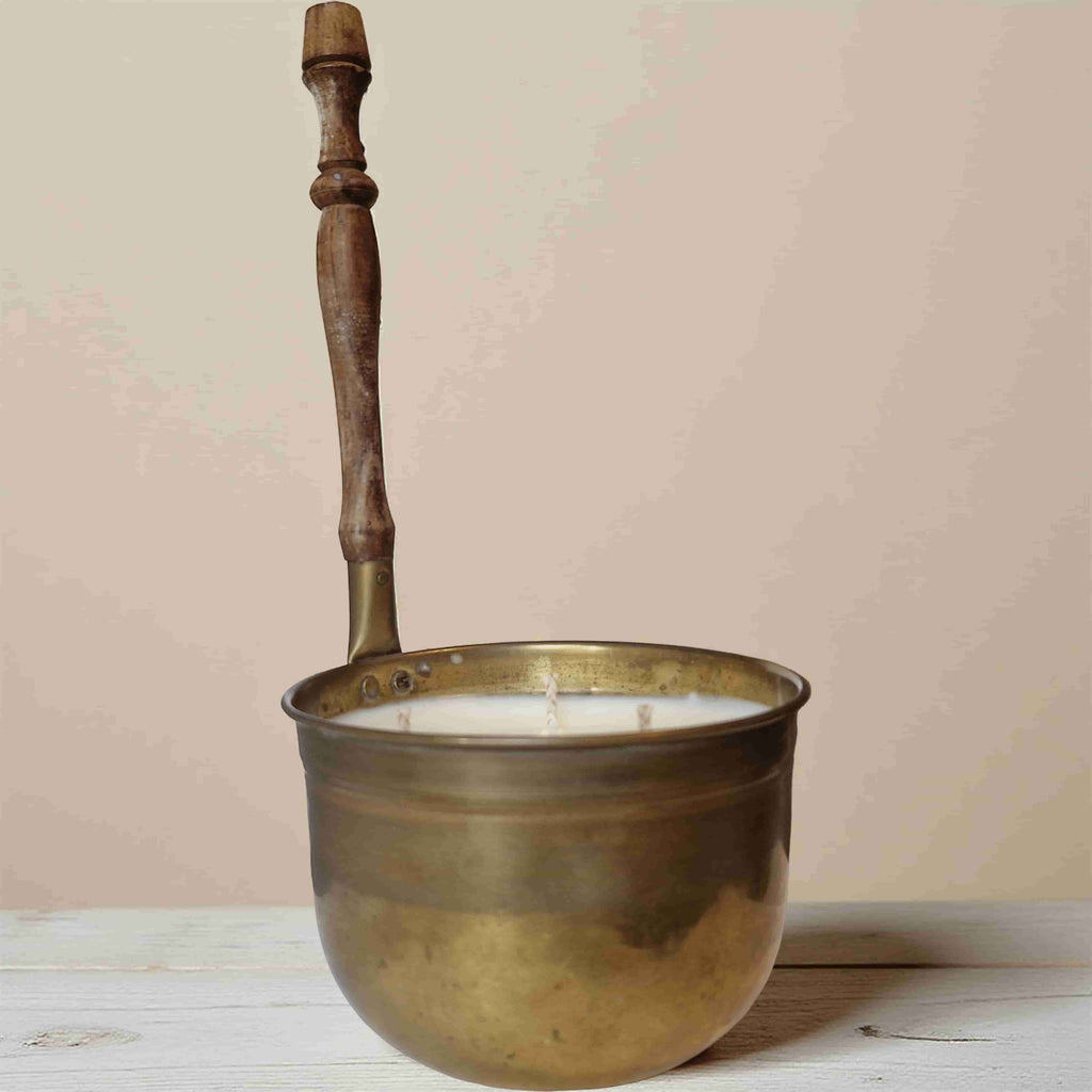 Vintage Copper Pot Candles