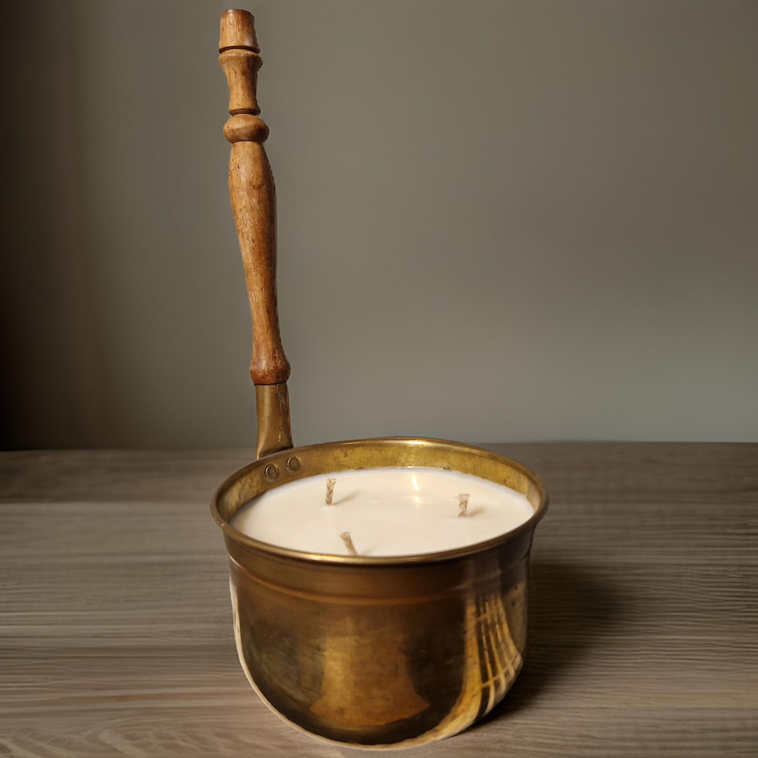 Vintage Copper Pot Candles