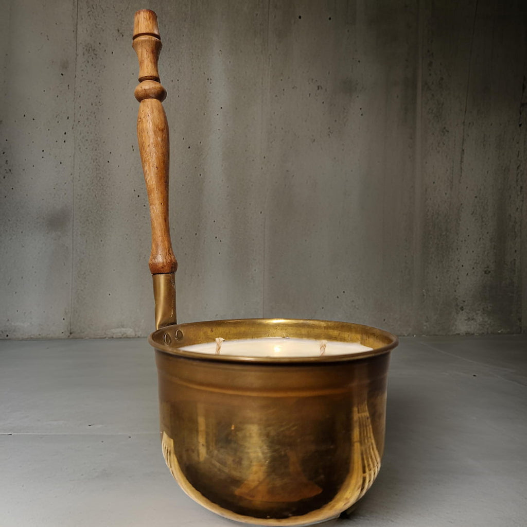 Vintage Copper Pot Candles