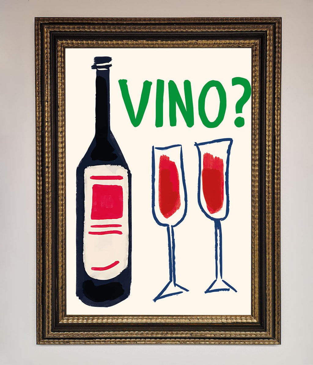 Vino Wine Framed Wall Art