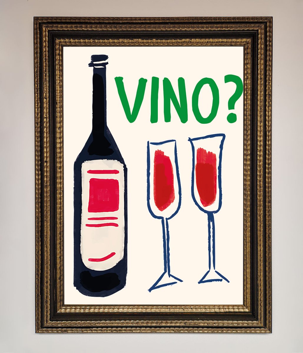 Vino Wine Framed Wall Art