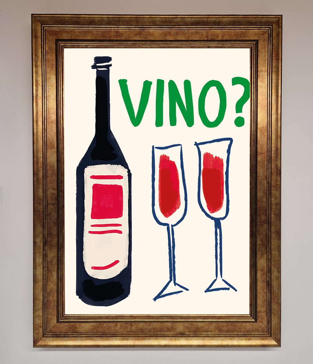 Vino Wine Framed Wall Art