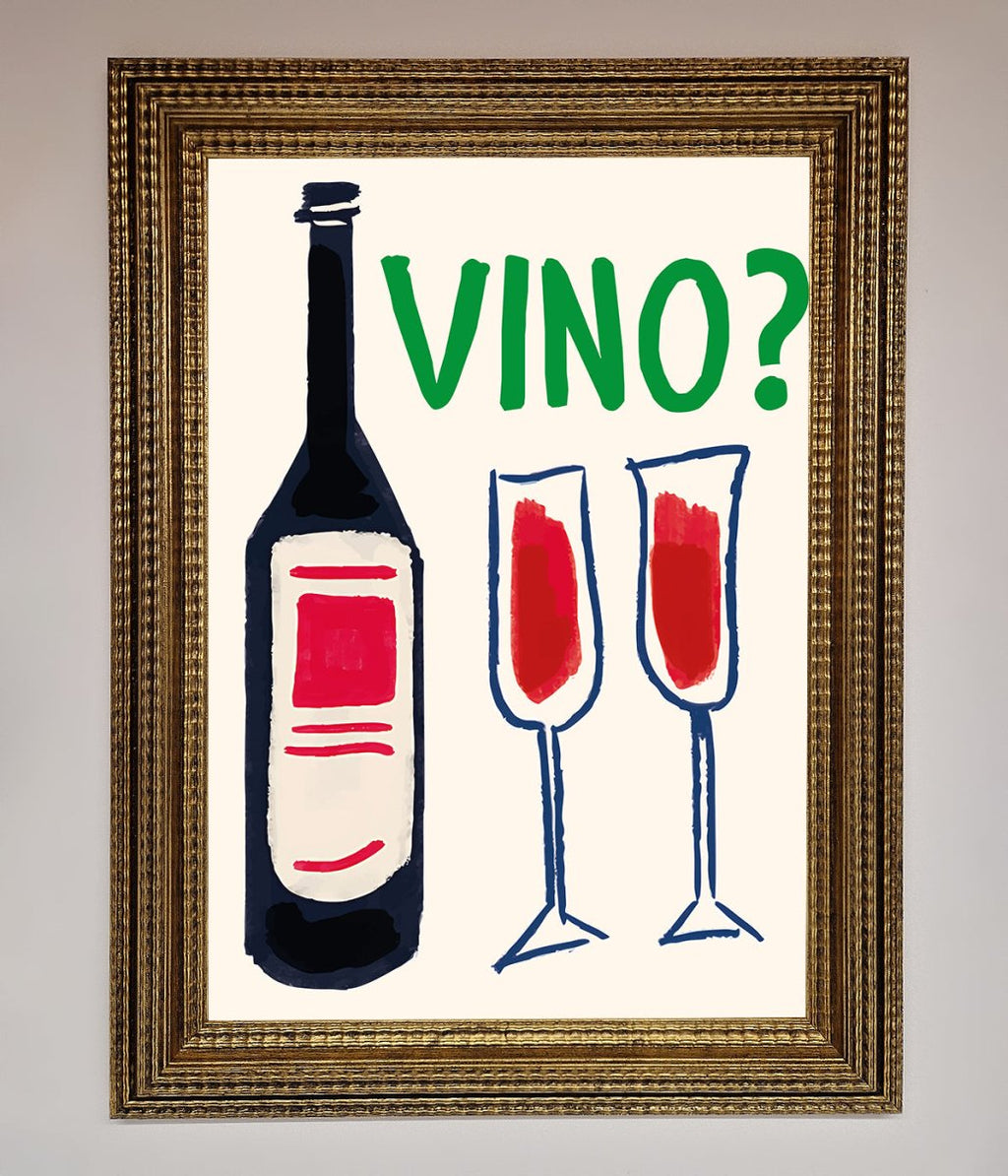 Vino Wine Framed Wall Art
