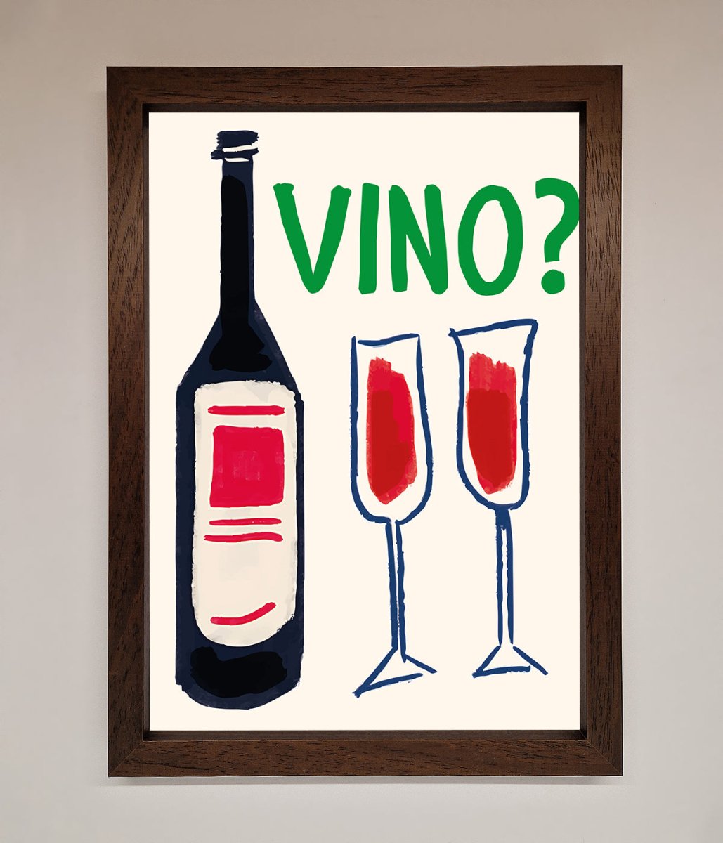 Vino Wine Framed Wall Art