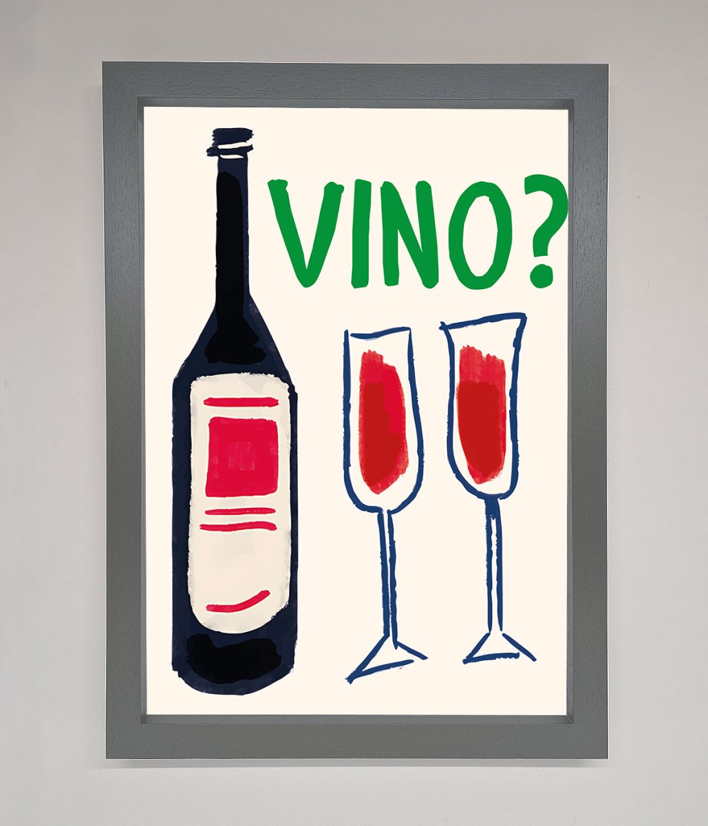 Vino Wine Framed Wall Art