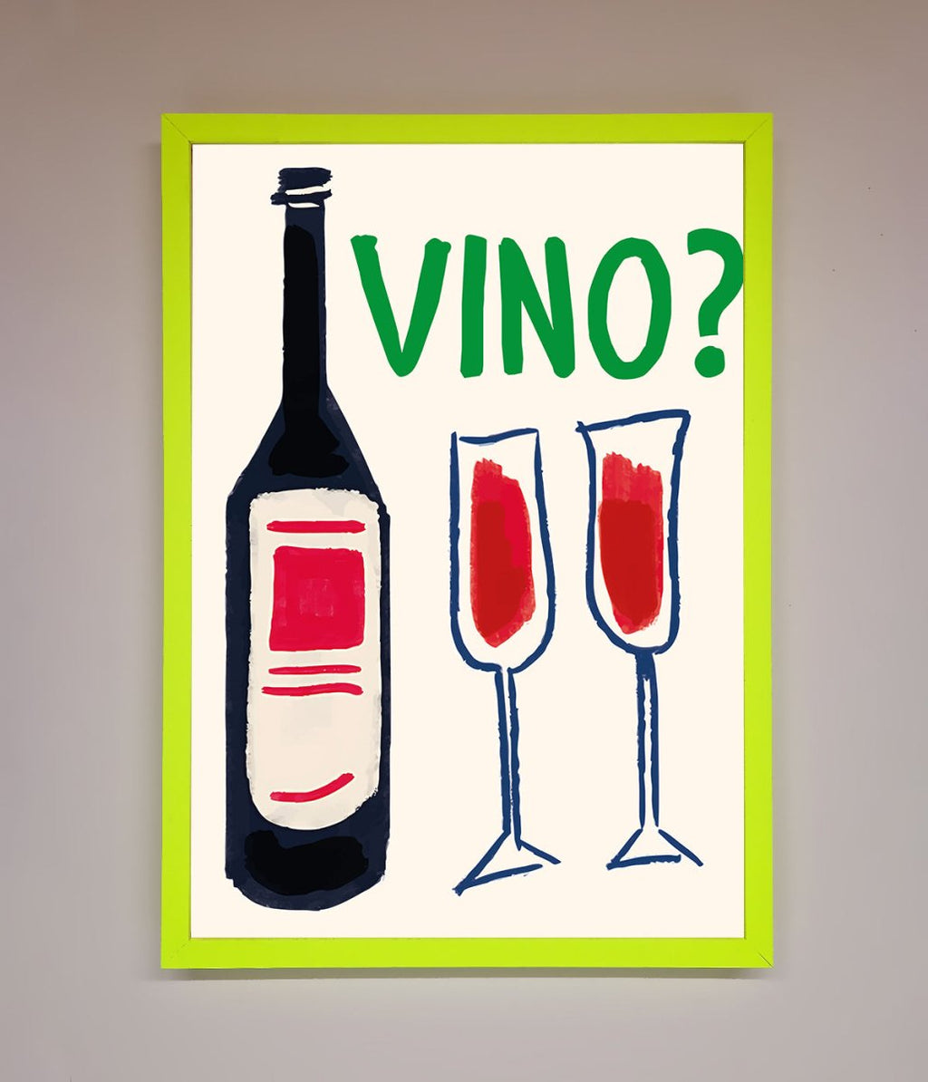 Vino Wine Framed Wall Art