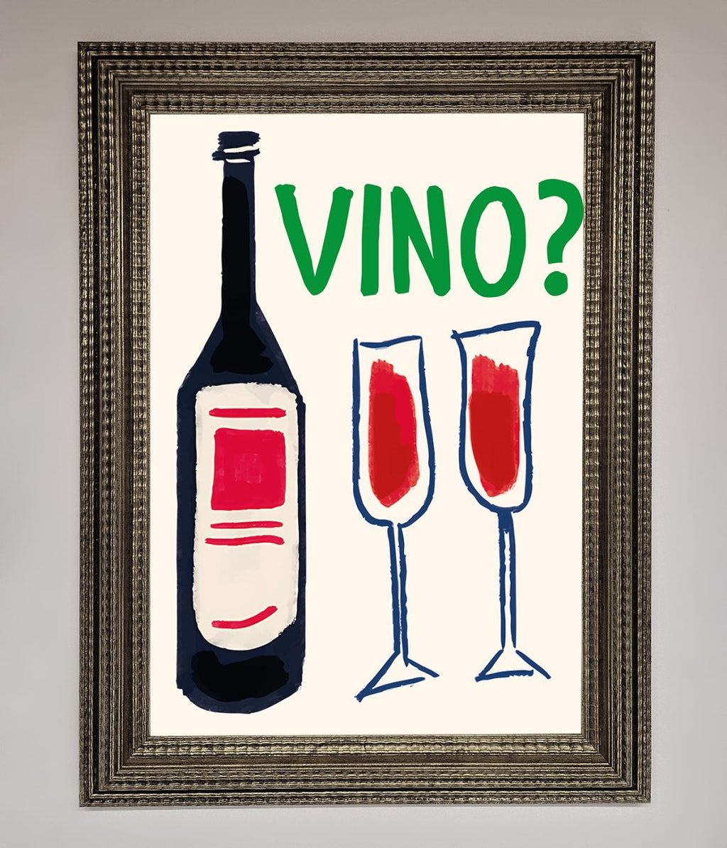 Vino Wine Framed Wall Art