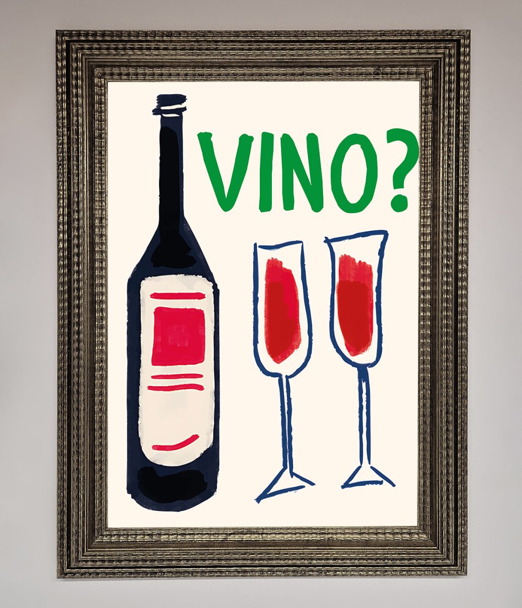 Vino Wine Framed Wall Art