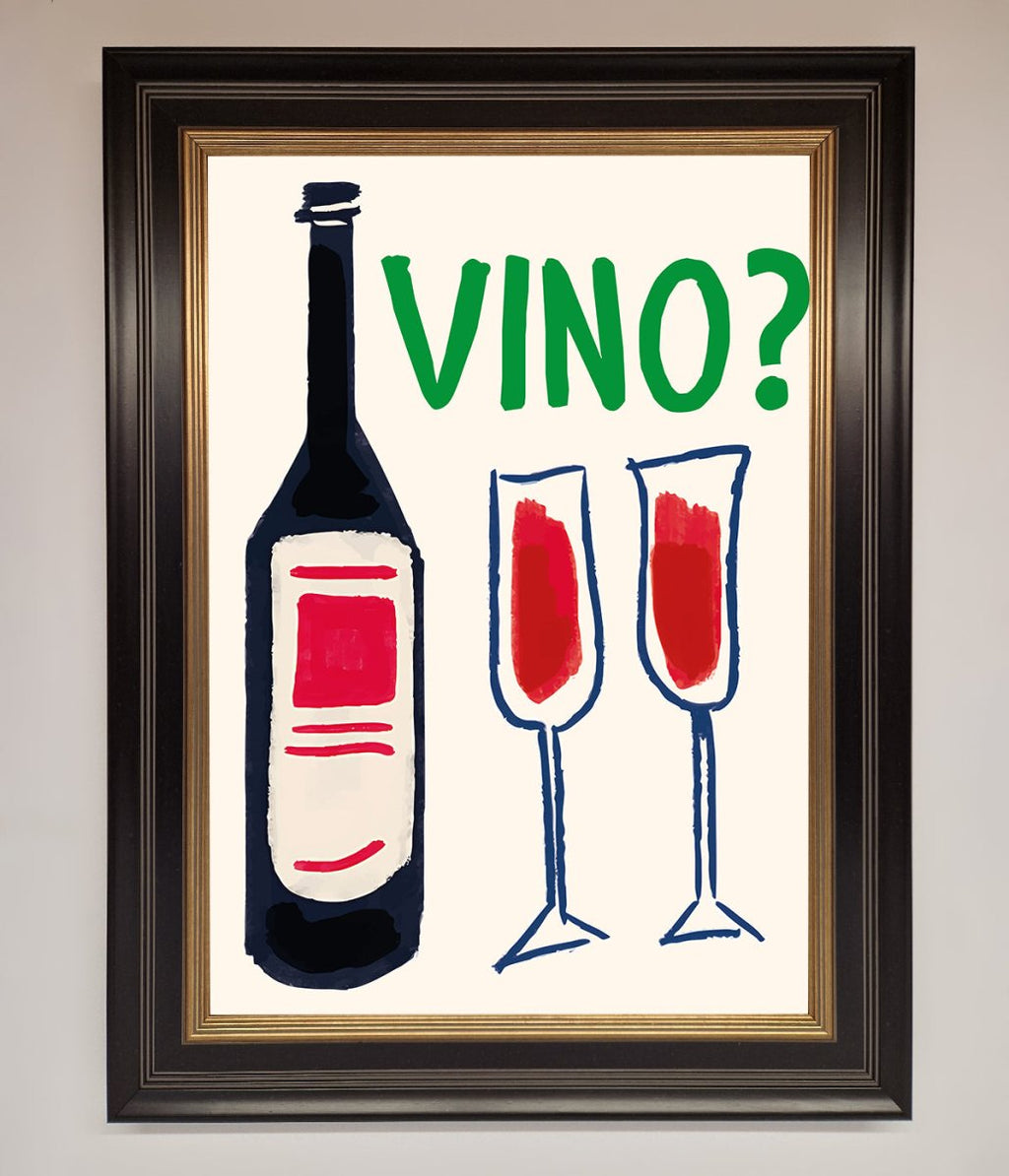 Vino Wine Framed Wall Art