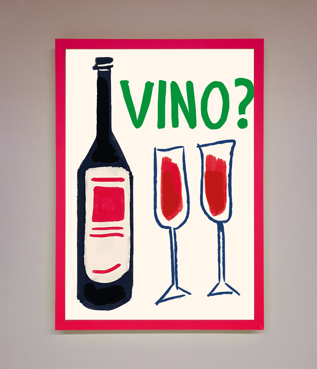 Vino Wine Framed Wall Art