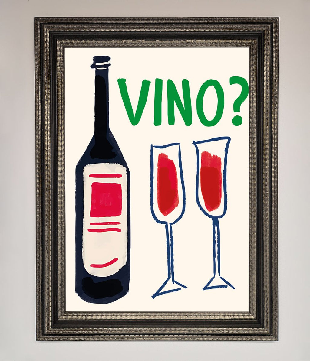 Vino Wine Framed Wall Art