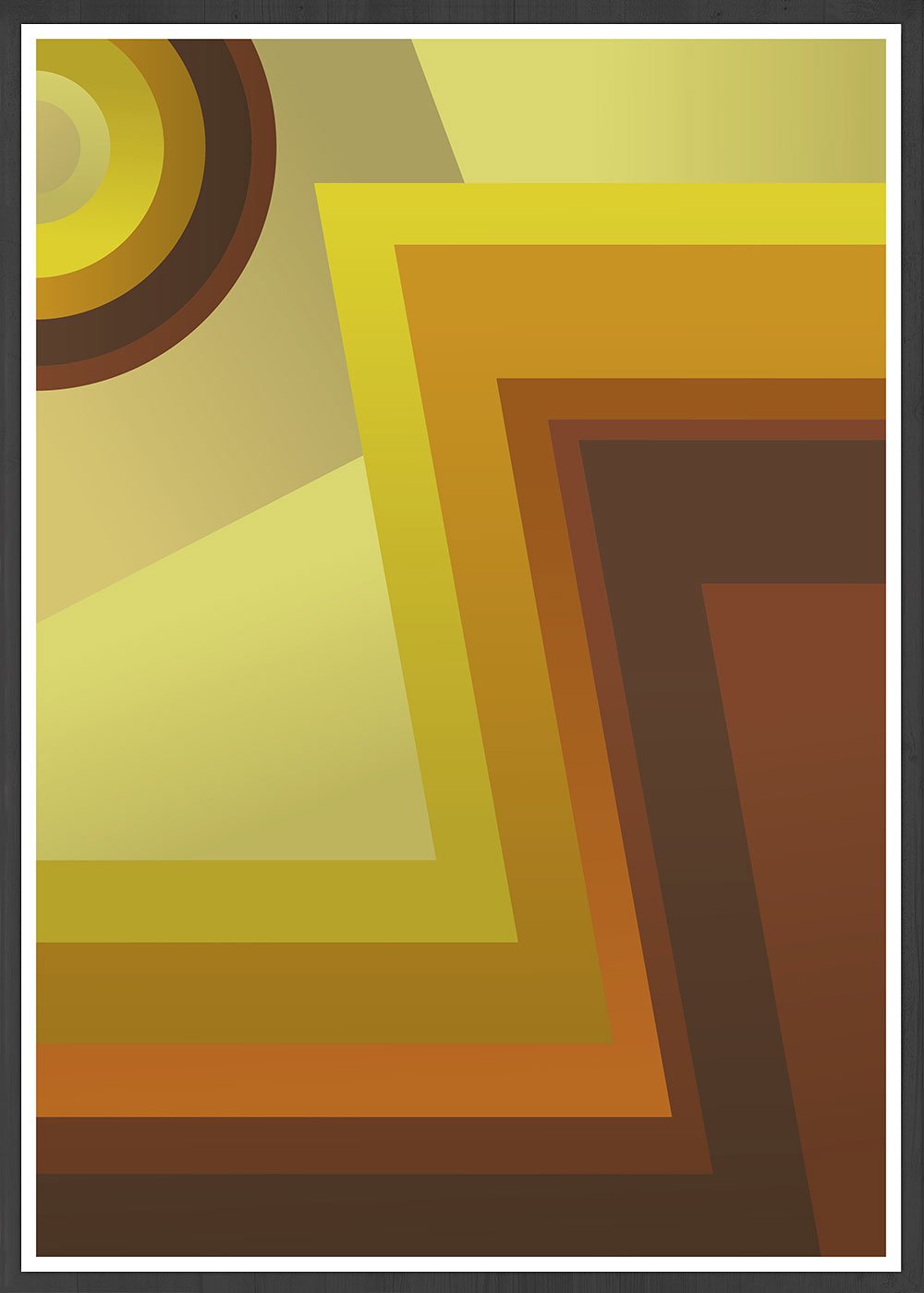 Vinyl Zig Zag 70s Retro Art Print