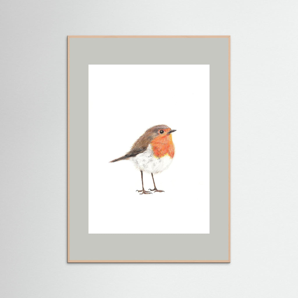Robin Art Print Wildlife Wall Art for Nature Lovers