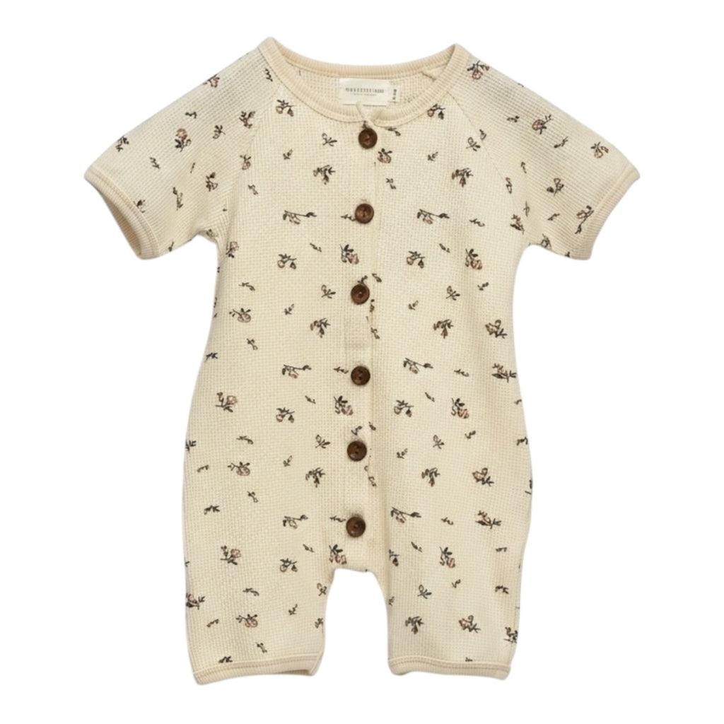 Waffle Romper in Soft Cotton