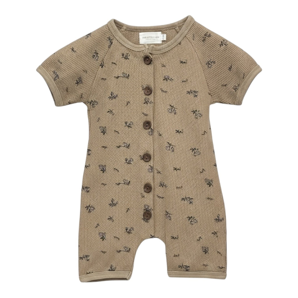 Waffle Romper in Soft Cotton