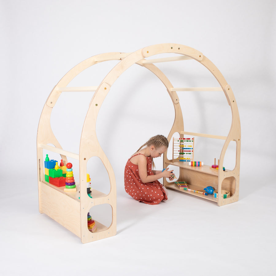 Multifunctional Toddler Play Stand – Montessori Toy and Furniture by Montessori House Bed at www.brixbailey.com