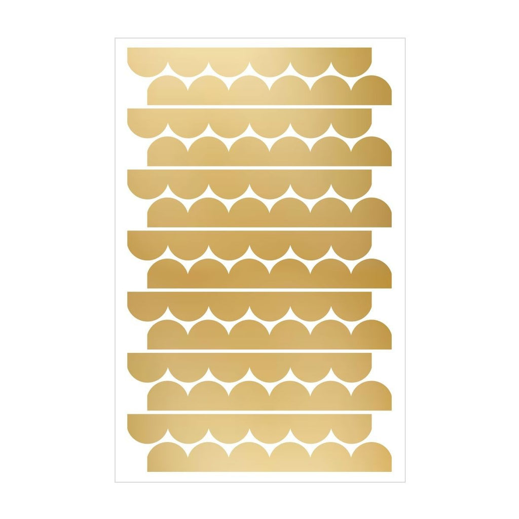 practical application of golden circle wall decals showing easy alignment and measurement for a clean install