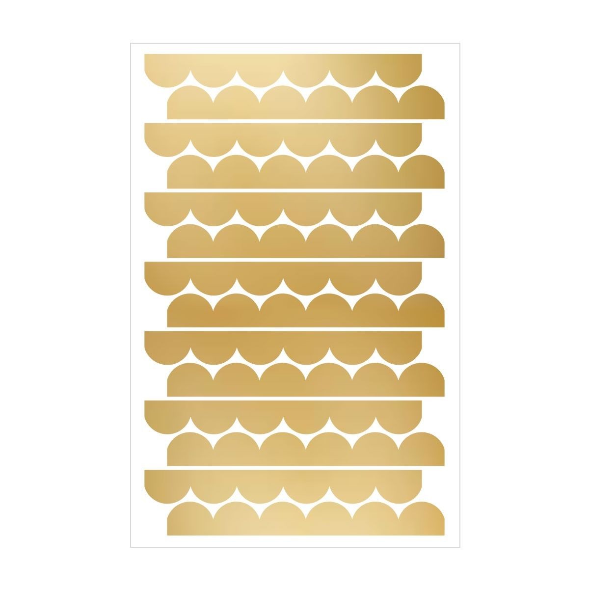 practical application of golden circle wall decals showing easy alignment and measurement for a clean install