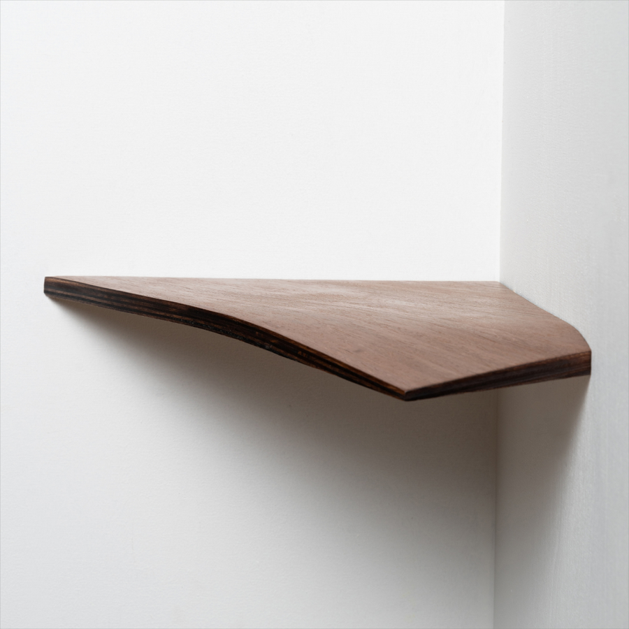 Birch Plywood Corner Shelf – Space-Saving & Stylish by Ewart Woods at www.brixbailey.com