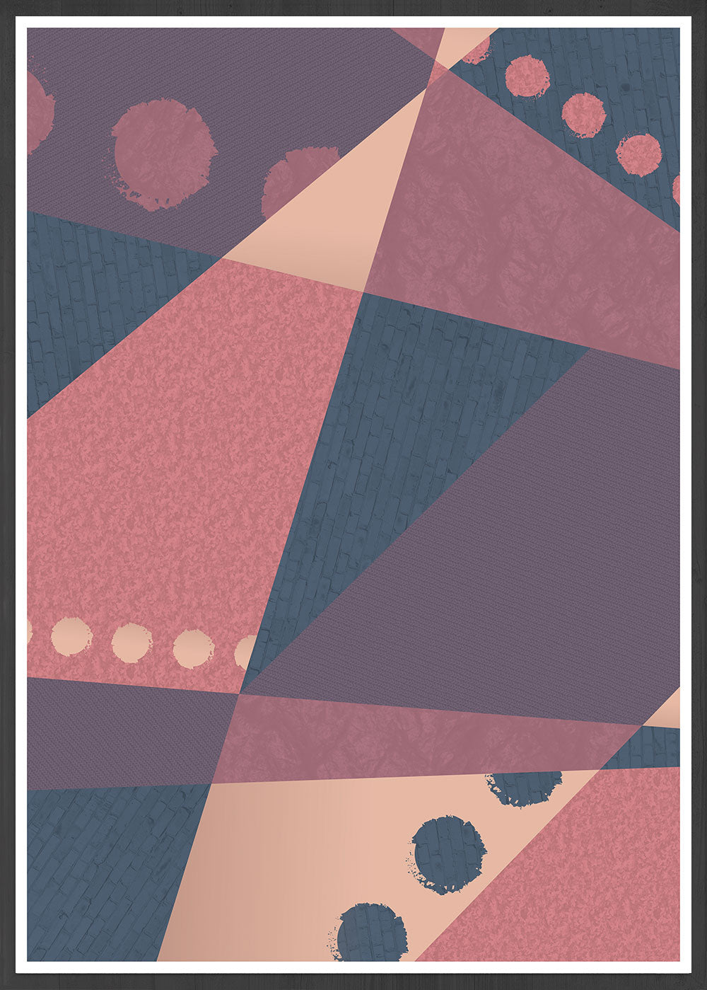 Warm But Cold Geometric Dots Art Print