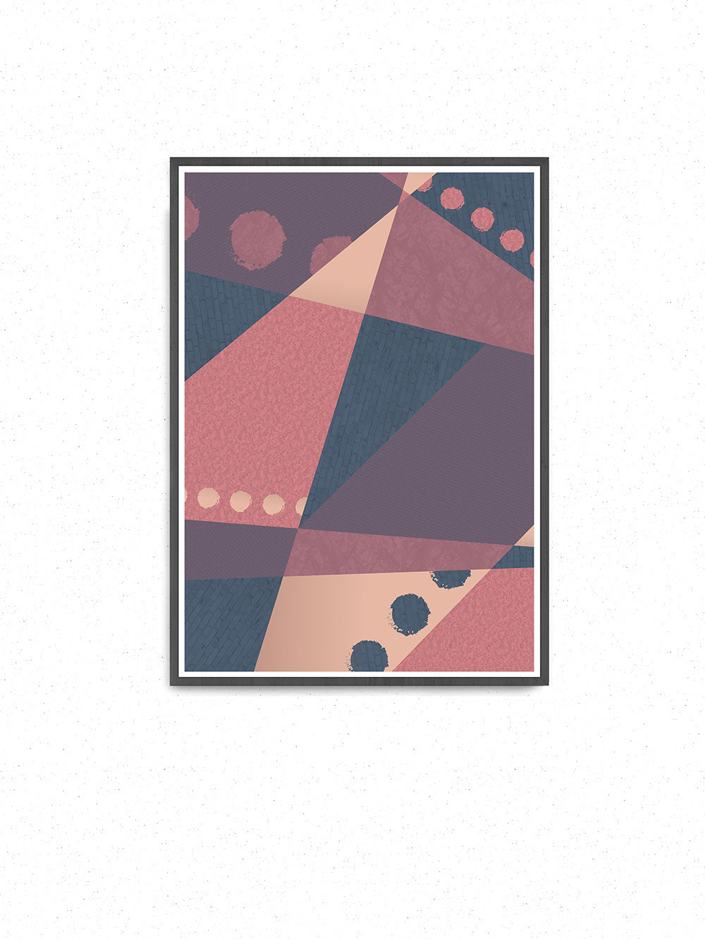 Warm But Cold Geometric Dots Art Print