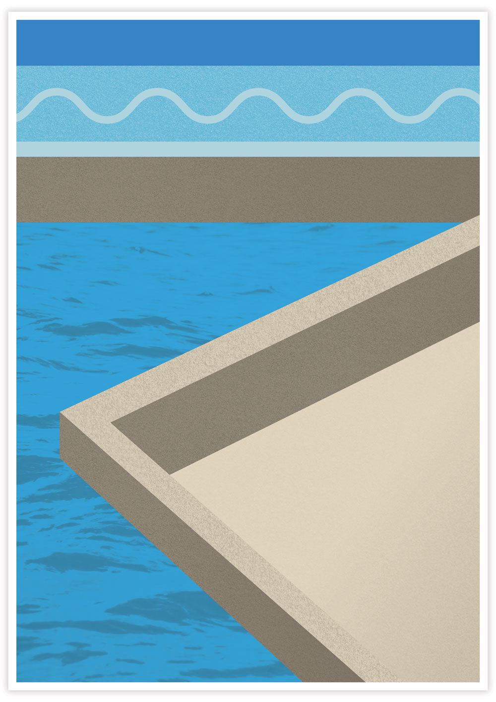 The Water Below Geometric Shape Art