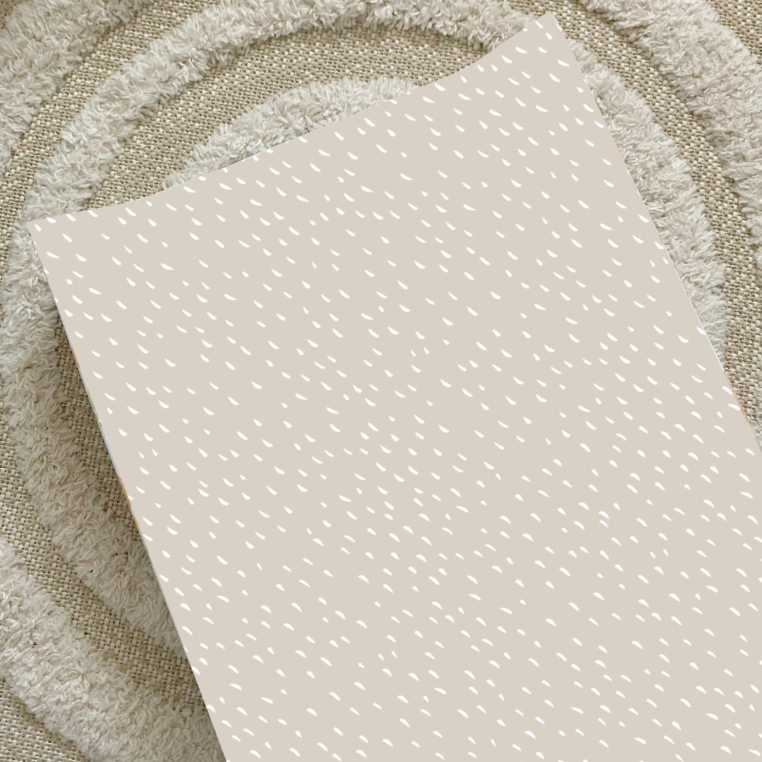 Anti-Roll Wedge Changing Mat - Greige Dash Print