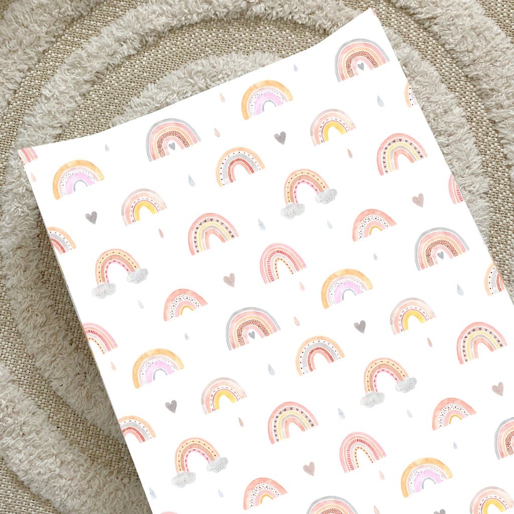 Anti-Roll Wedge Changing Mat - Rainbow Beau