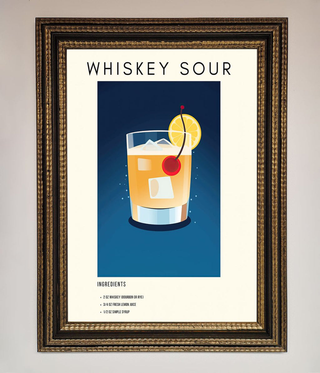 Whiskey Sour Framed Poster