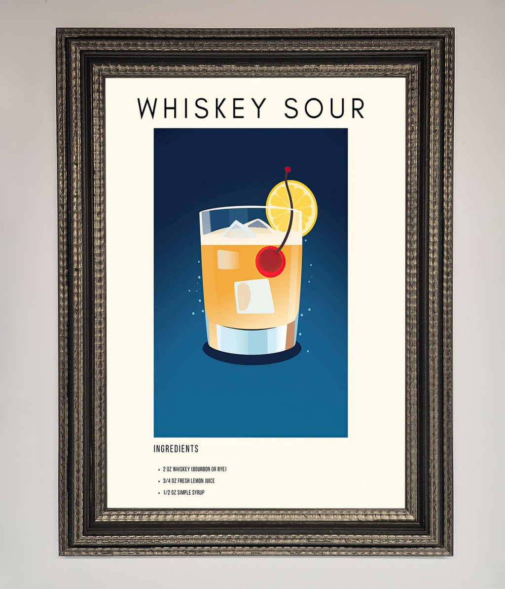Whiskey Sour Framed Poster