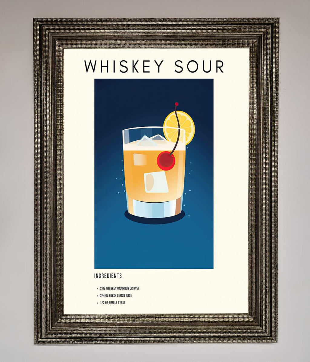 Whiskey Sour Framed Poster