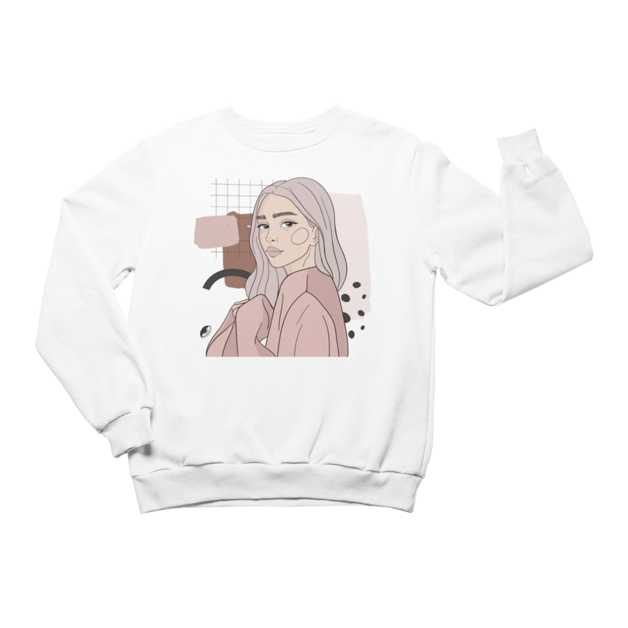 Unisex Crewneck Sweatshirt with Illustration - Whisperer