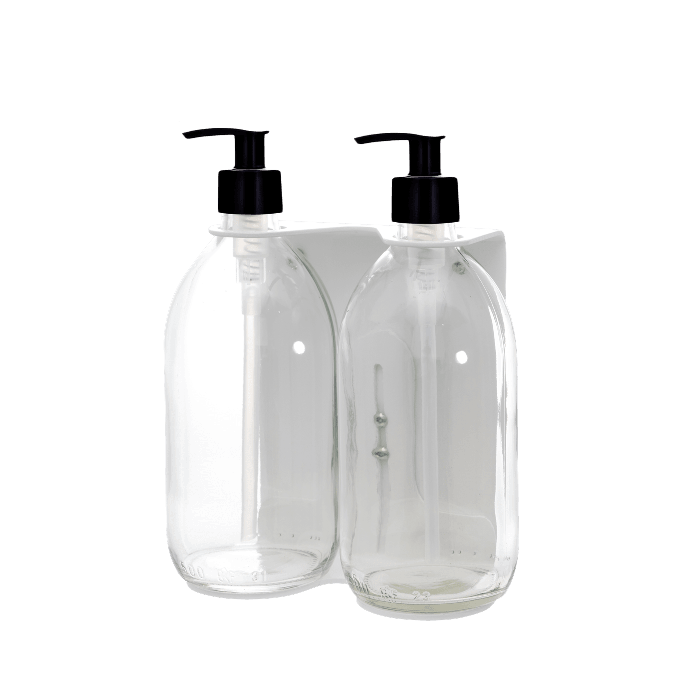 White Double Wall Mounted Soap Dispenser