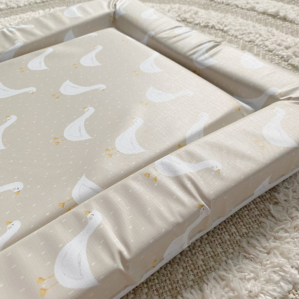 Standard Changing Mat - White Goose Unisex Print