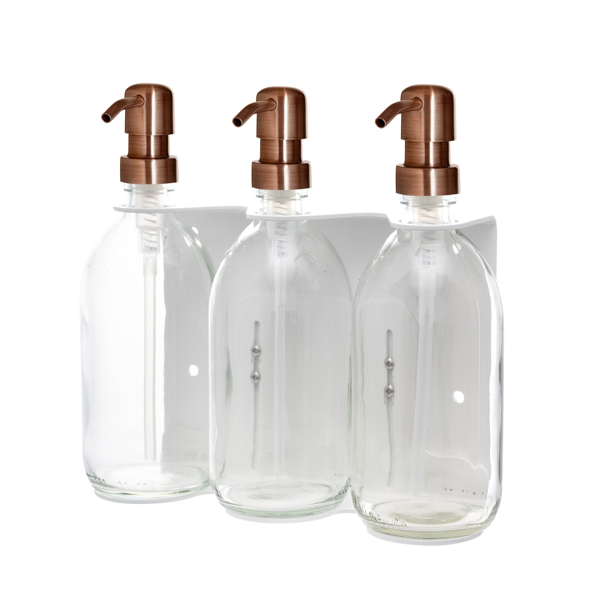 White Triple Wall Mounted Soap Dispenser