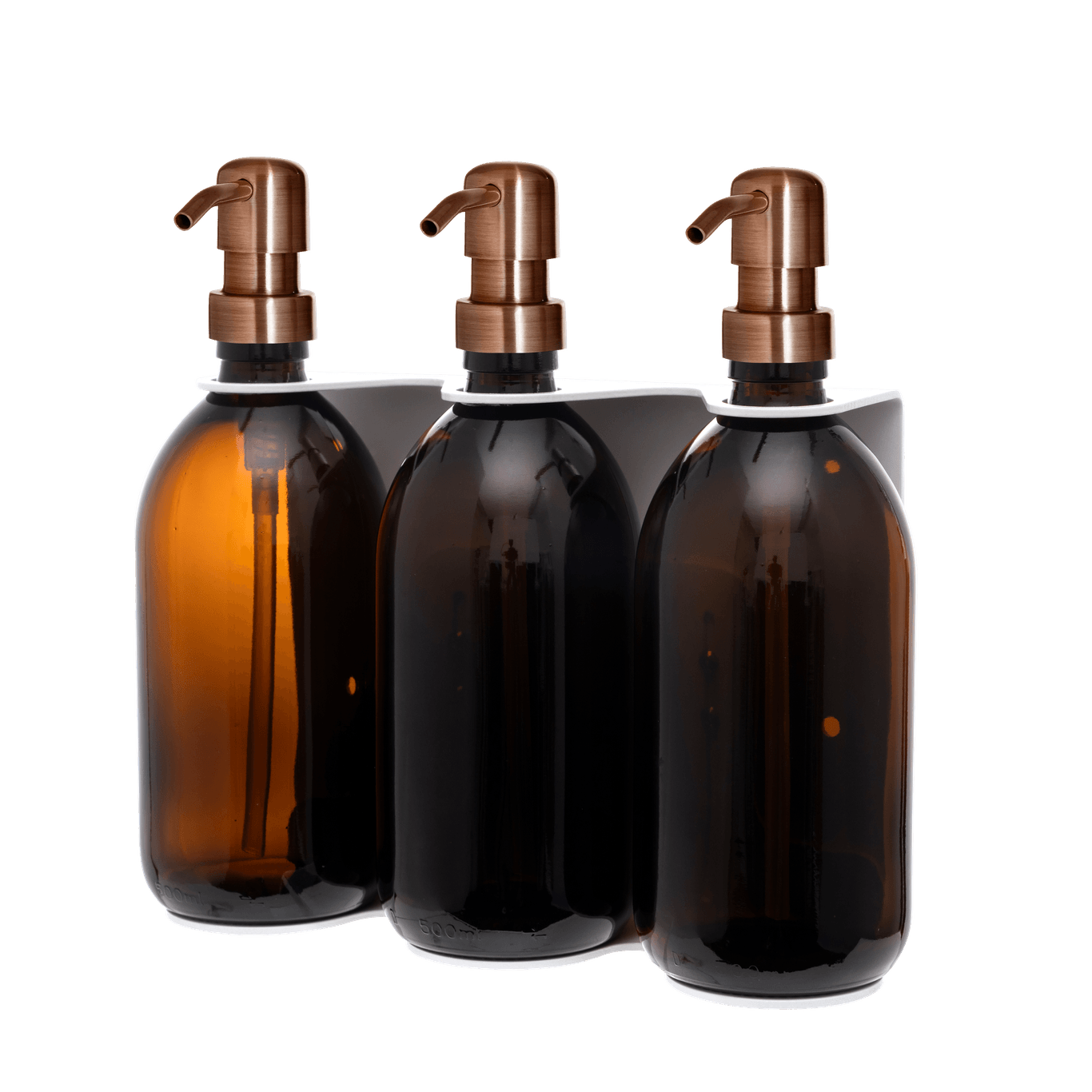 White Triple Wall Mounted Soap Dispenser