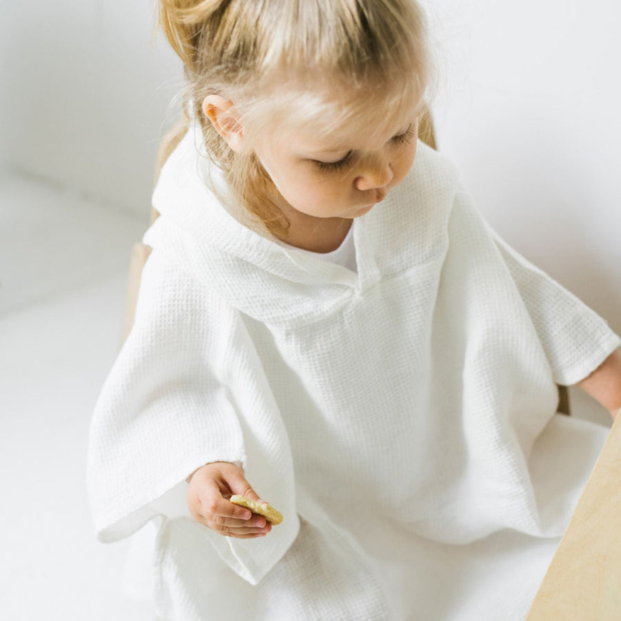 Kids Linen Poncho – Cozy, Quick-Dry & Skin-Friendly by Linen Tales at www.brixbailey.com