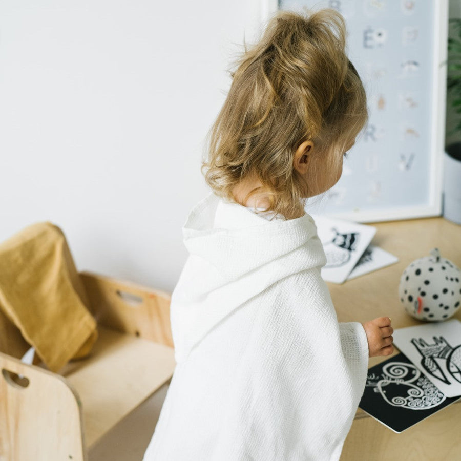 Kids Linen Poncho – Cozy, Quick-Dry & Skin-Friendly by Linen Tales at www.brixbailey.com