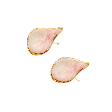 Embrace Elegance with Wild Cherry Leaf Stud Earrings - Timeless & Handcrafted Luxury by SCULP at www.brixbailey.com