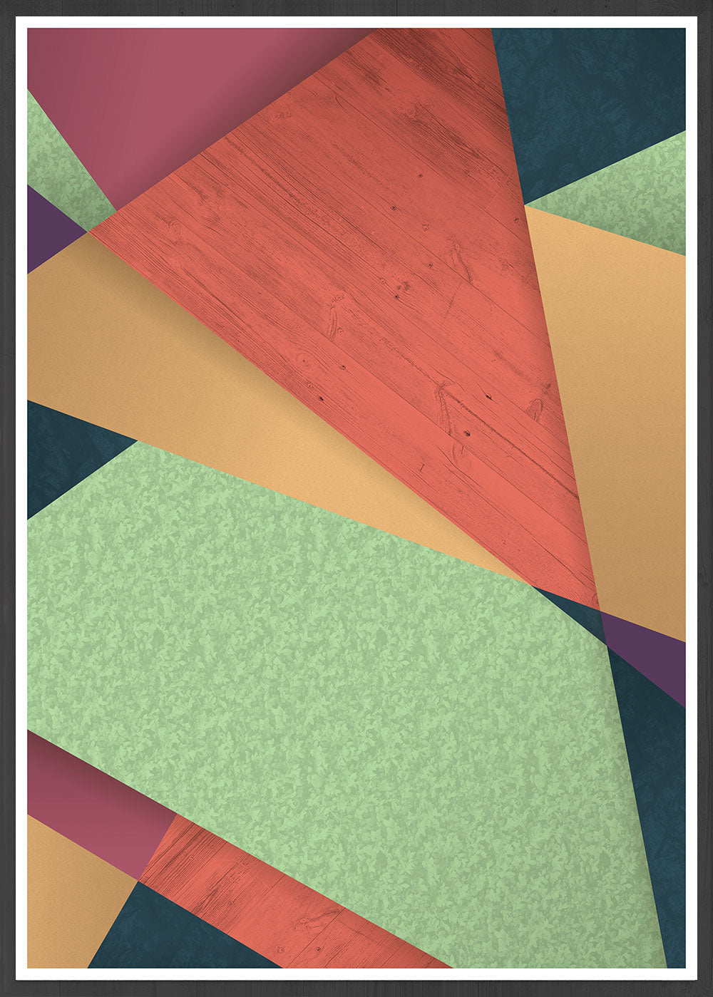 Wilted Flower Floral Geometric Print