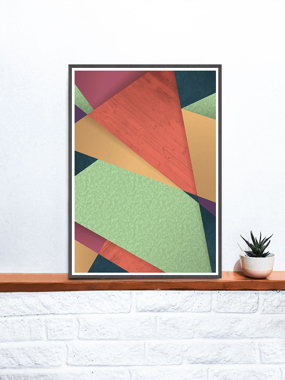 Wilted Flower Floral Geometric Print