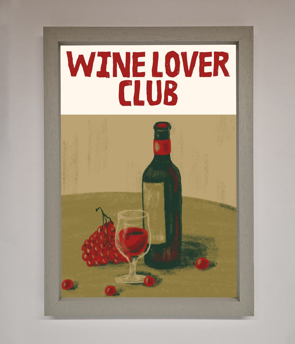 Wine Lovers Club Framed Poster