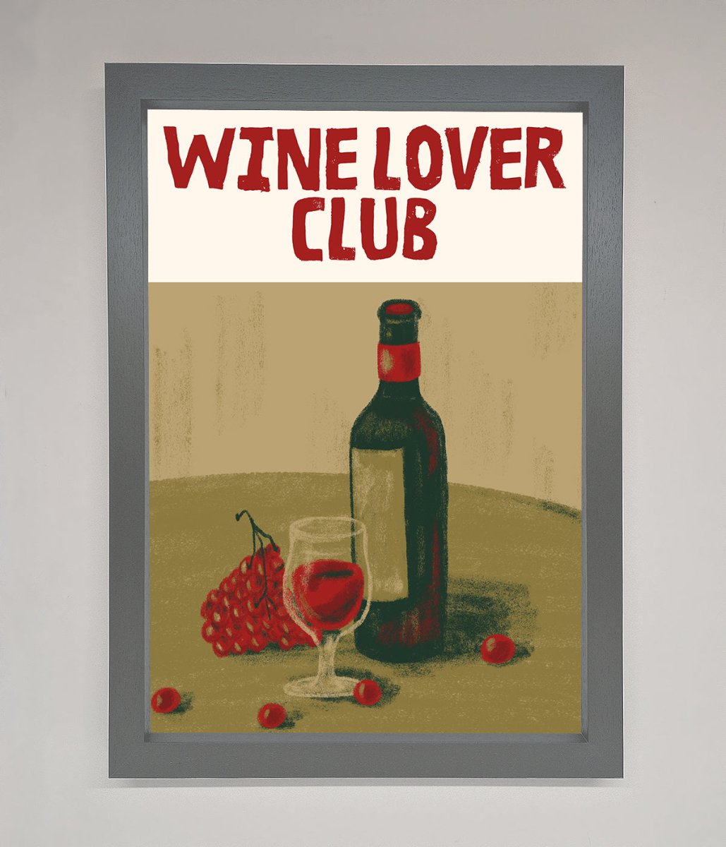 Wine Lovers Club Framed Poster