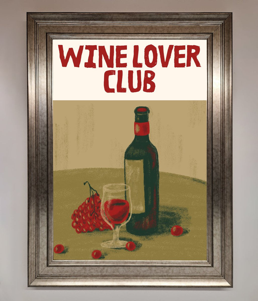 Wine Lovers Club Framed Poster