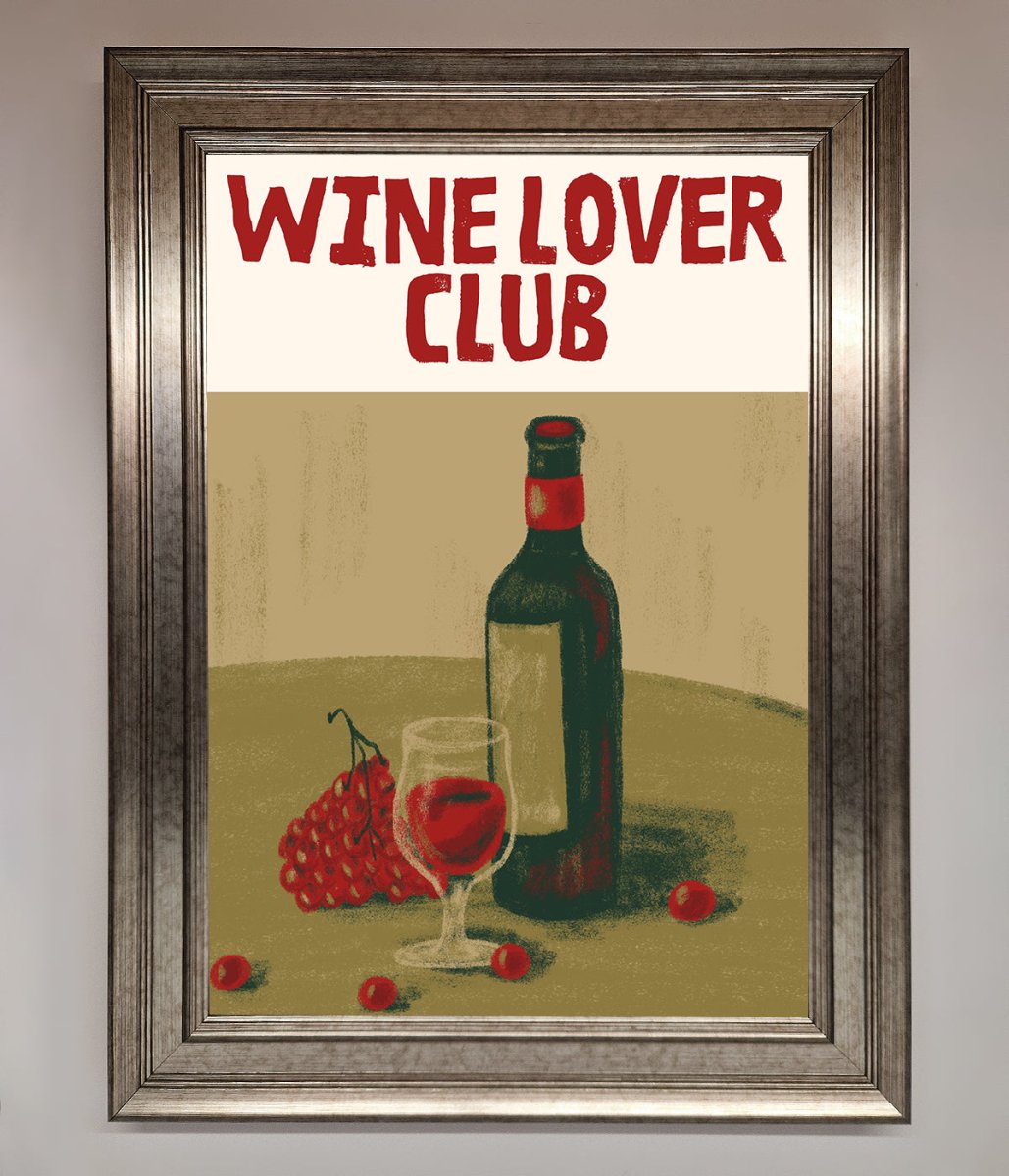 Wine Lovers Club Framed Poster