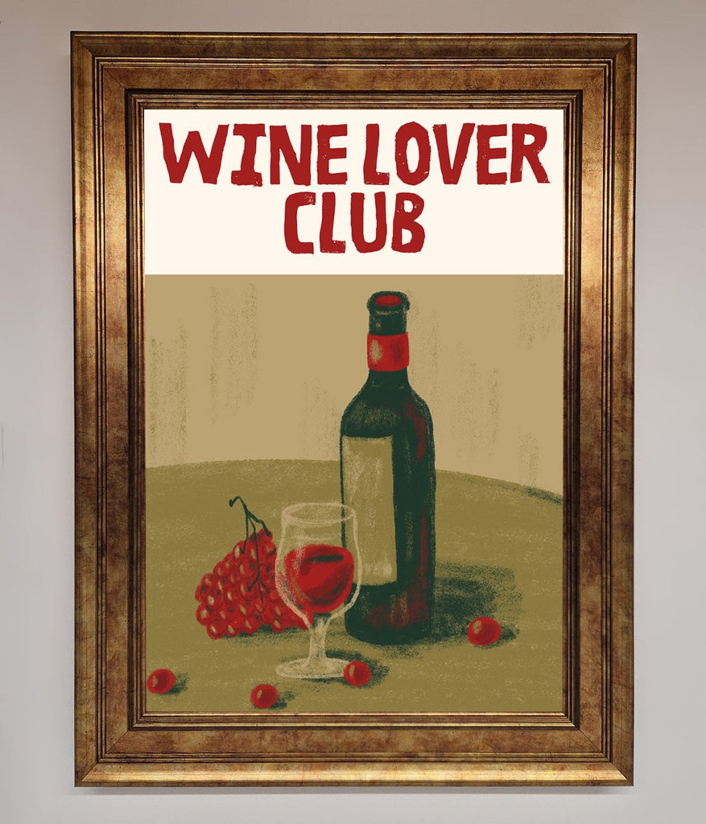 Wine Lovers Club Framed Poster